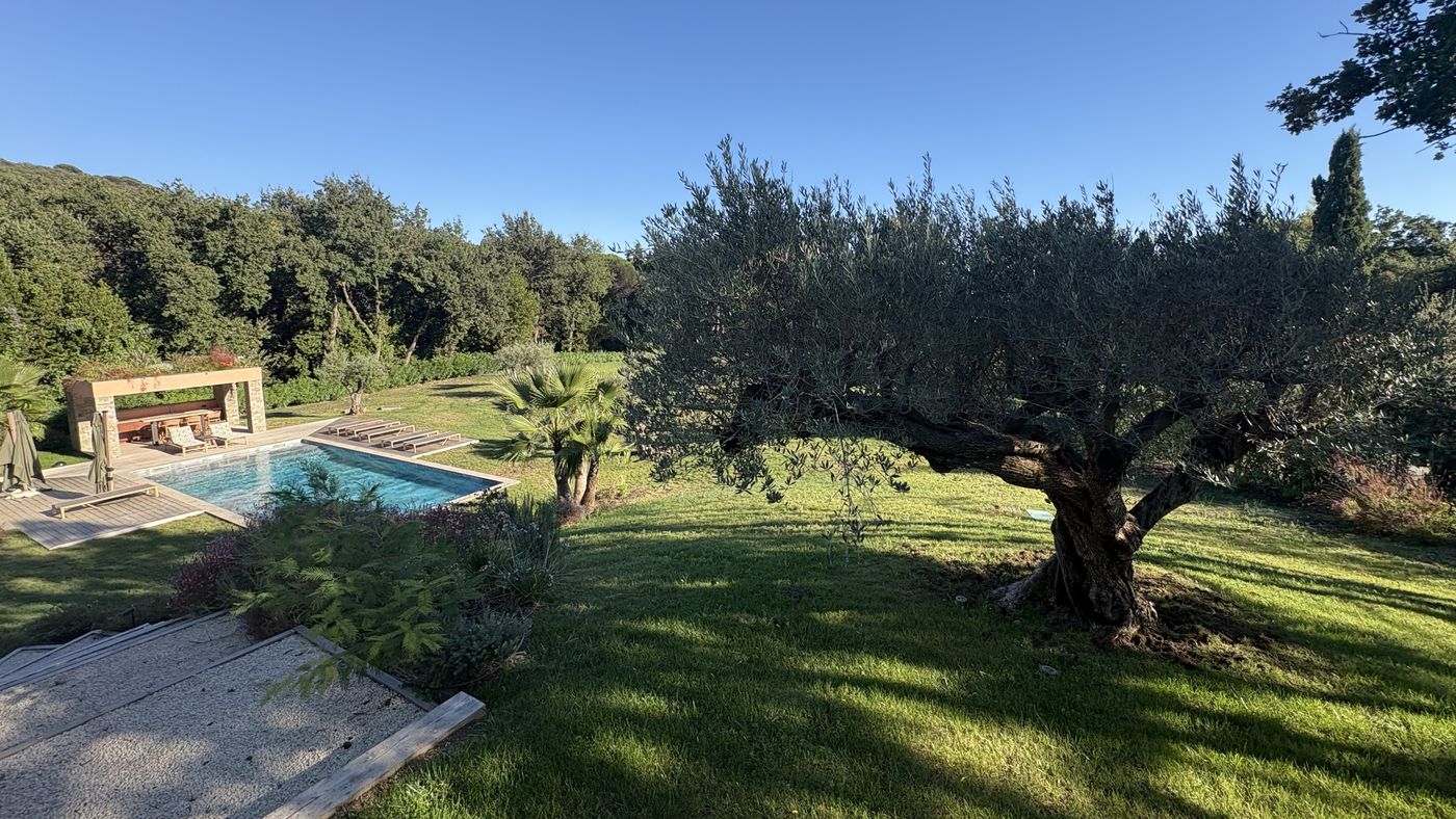 Villa Les Aiguiers – Jardin, olivier, piscine et pool house